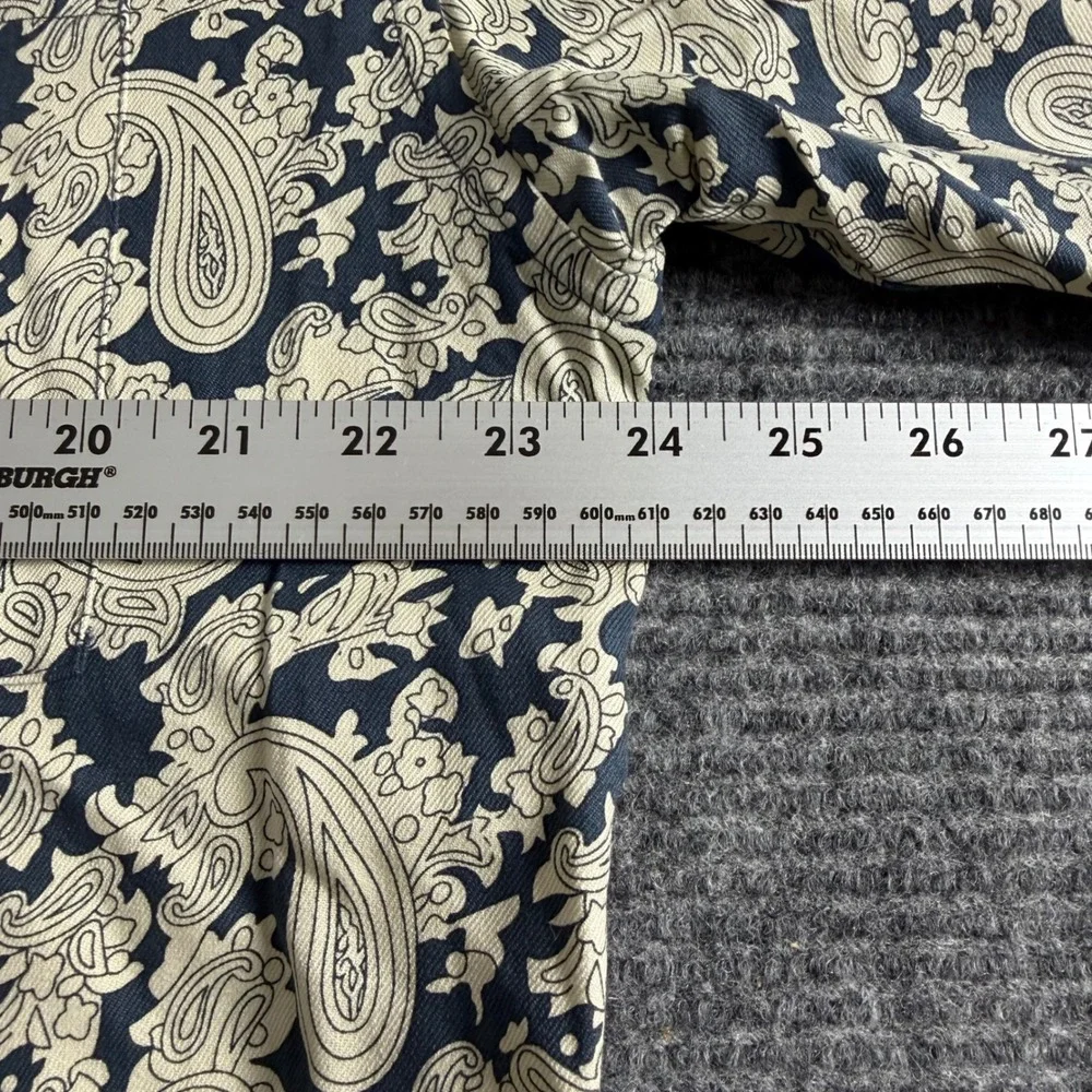 Vintage Silk Circa 1969 Mens Large Paisley Silk Short Sleeve Button Down Shirt